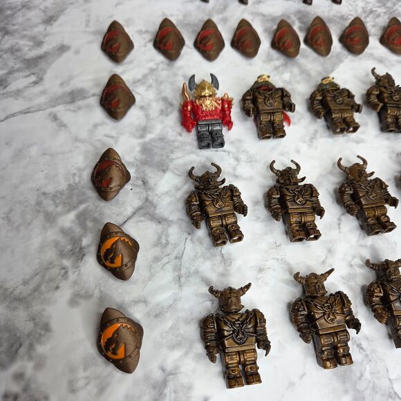 Mega Bloks Krystal Dragons Fire Ice 59 piece Mini Figure Horse Weapon Parts Lot - Picture 7 of 9